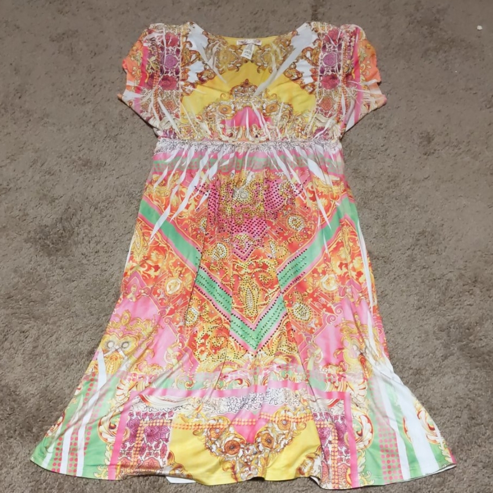 Colorful Print Dress